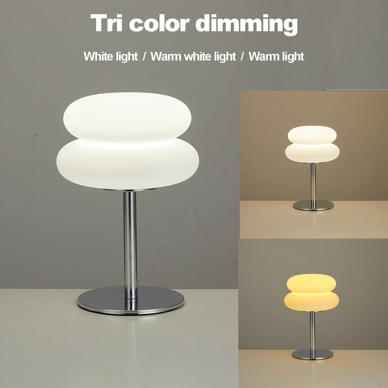 Bauhaus Retro Mushroom Table Lamp - 9-Level Dimmable Ambient Light for Bedroom & Living Room