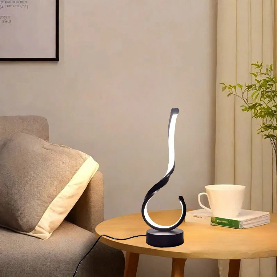 Compact Modern USB Desk Lamp - Ironwork Design with Three-Color Dimming