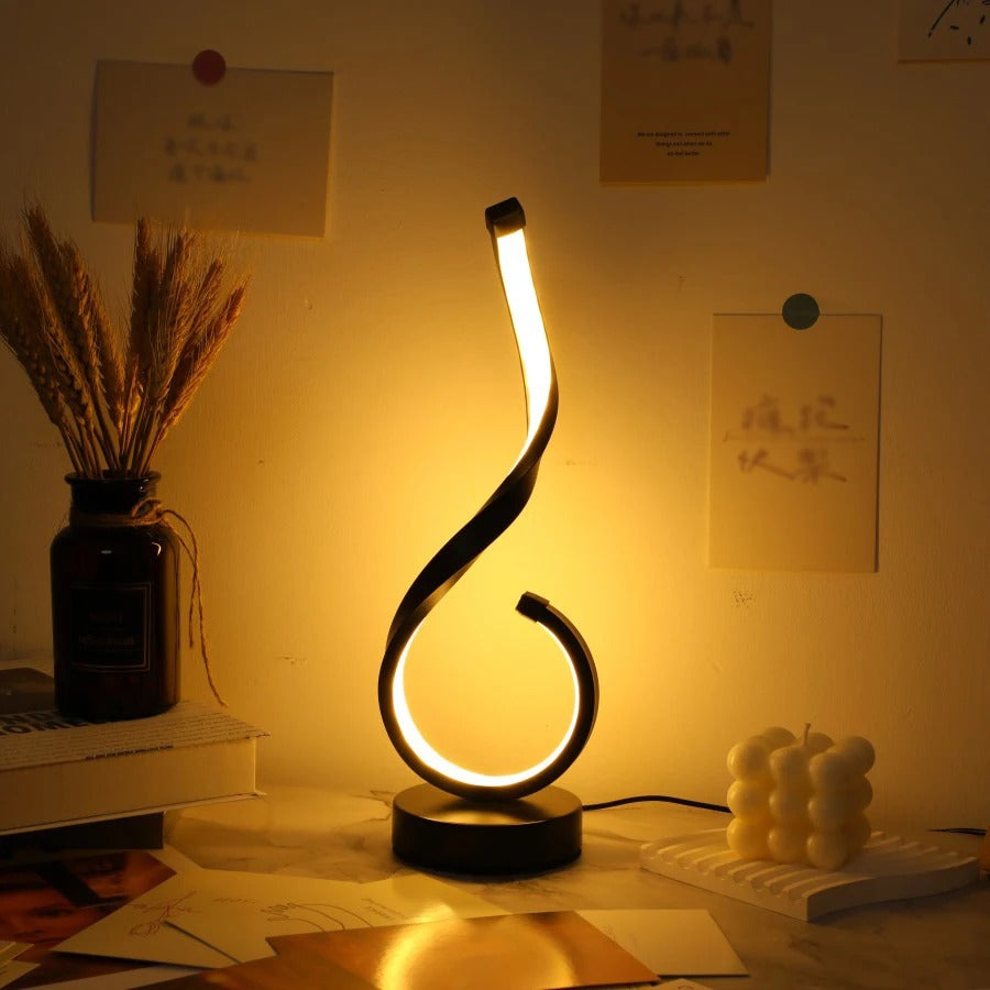 Compact Modern USB Desk Lamp - Ironwork Design with Three-Color Dimming