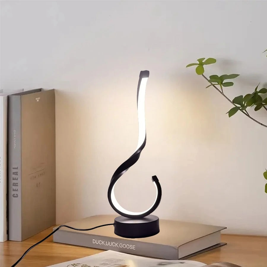 Compact Modern USB Desk Lamp - Ironwork Design with Three-Color Dimming
