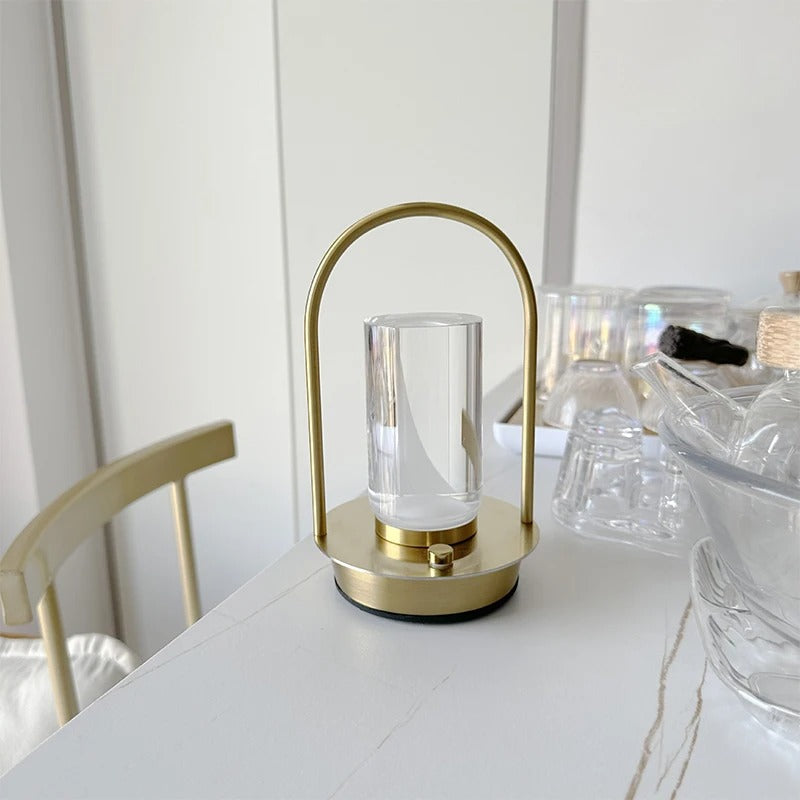 LED Cordless Table Lamp - Industrial Style for Outdoor, Camping & Bedroom Decor