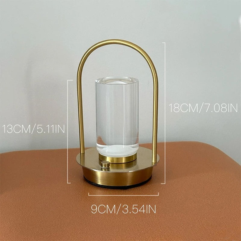 LED Cordless Table Lamp - Industrial Style for Outdoor, Camping & Bedroom Decor