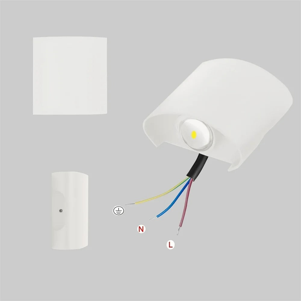 Minimalist LED Wall Lamp - 2W/4W Waterproof Light for Bedroom & Bedside (AC85-265V)
