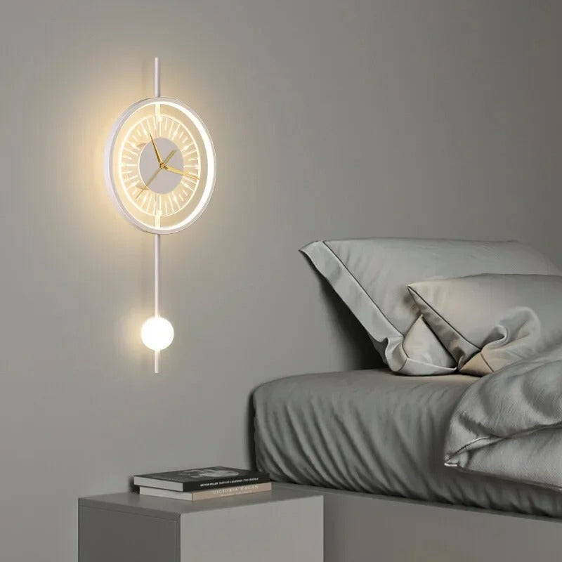Modern LED Wall Lamp with Clock – Bedroom, Living Room, Dining Room, Aisle, Porch, Corridor Decorative Lighting Fixture