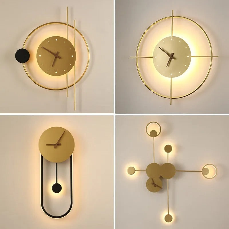 Modern LED Wall Lamp with Clock – Bedroom, Living Room, Dining Room, Aisle, Porch, Corridor Decorative Lighting Fixture