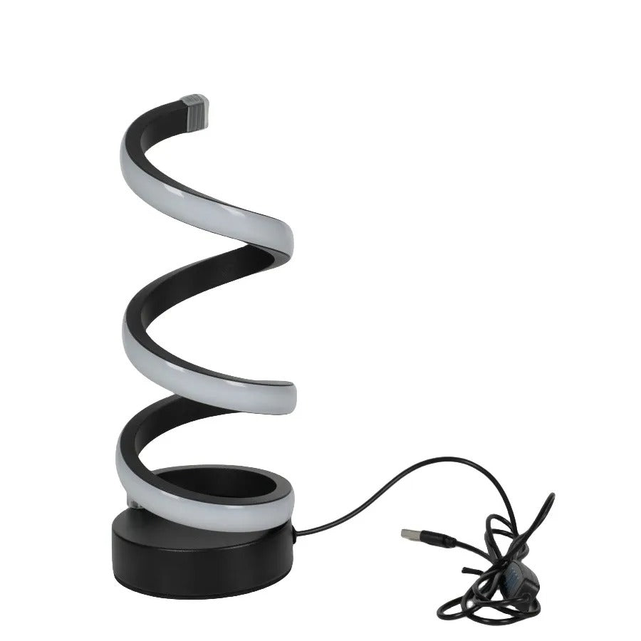 Modern S Desk Lamp - USB Powered, Tricolor LED Eye-Caring Light for Bedroom