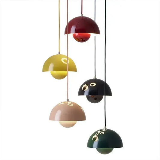 23cm Creative Pendant Chandelier – Multi-Color Modern Bud Lamp for Bedroom, Study, and Restaurant Indoor Lighting Decor