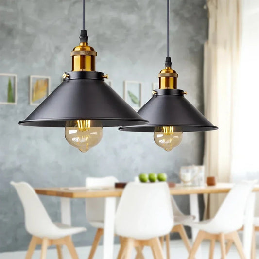 3-Head Vintage LED Pendant Light – Retro E27 Iron Hanging Lamp for Loft, Kitchen, Dining, Bedroom Home Decor