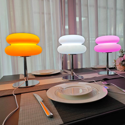 Bauhaus Retro Mushroom Table Lamp - 9-Level Dimmable Ambient Light for Bedroom & Living Room