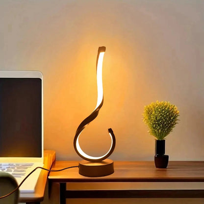 Compact Modern USB Desk Lamp - Ironwork Design with Three-Color Dimming