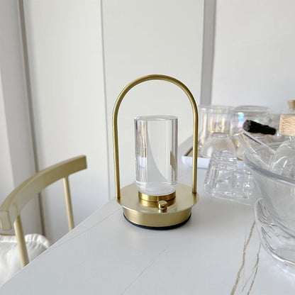 LED Cordless Table Lamp - Industrial Style for Outdoor, Camping & Bedroom Decor