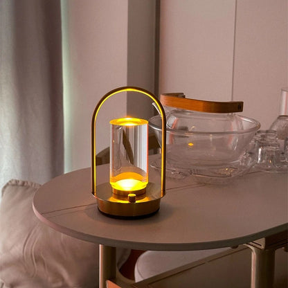 LED Cordless Table Lamp - Industrial Style for Outdoor, Camping & Bedroom Decor