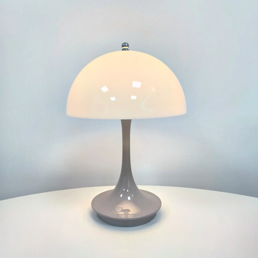 LED Mushroom Table Lamp - USB Rechargeable & Dimmable Bedside Light