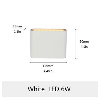 LED Outdoor Wall Lamp - 6W/12W/20W, Waterproof Aluminum Sconce for Indoor & Outdoor