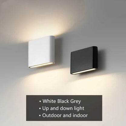 LED Outdoor Wall Lamp - 6W/12W/20W, Waterproof Aluminum Sconce for Indoor & Outdoor