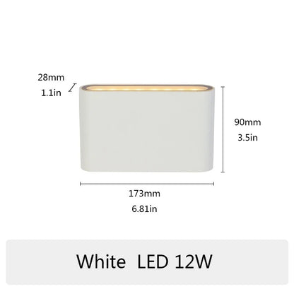 LED Outdoor Wall Lamp - 6W/12W/20W, Waterproof Aluminum Sconce for Indoor & Outdoor