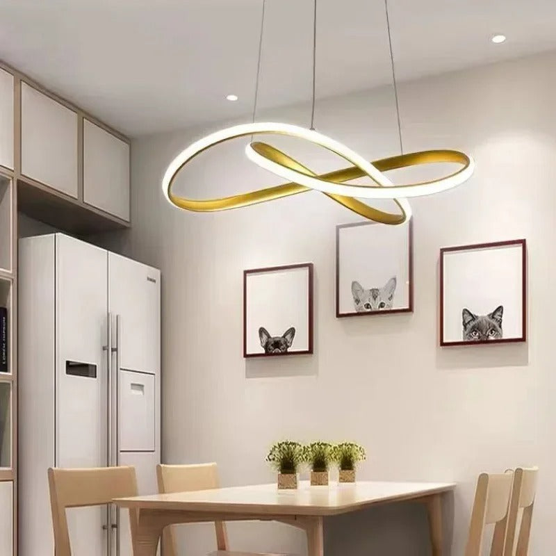 Modern Nordic LED Pendant Lamp - Black, White, Golden Kitchen Light Fixture for Dining Room, Loft & Home Decor