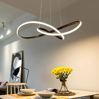 Modern Nordic LED Pendant Lamp - Black, White, Golden Kitchen Light Fixture for Dining Room, Loft & Home Decor