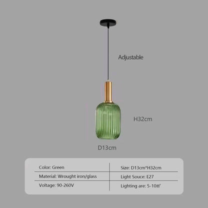 Nordic Minimalist Glass LED Pendant Lamp - Japanese Style for Dining Room, Kitchen, Bedside & Home Decor