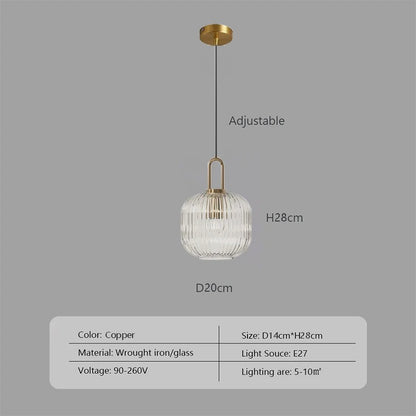 Nordic Minimalist Glass LED Pendant Lamp - Japanese Style for Dining Room, Kitchen, Bedside & Home Decor