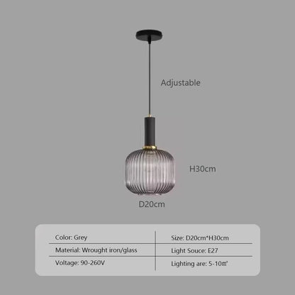 Nordic Minimalist Glass LED Pendant Lamp - Japanese Style for Dining Room, Kitchen, Bedside & Home Decor