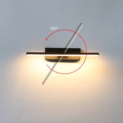 Rotatable LED Bedside Wall Lamp - Adjustable Light Angle for Bedroom (AC110/220V)