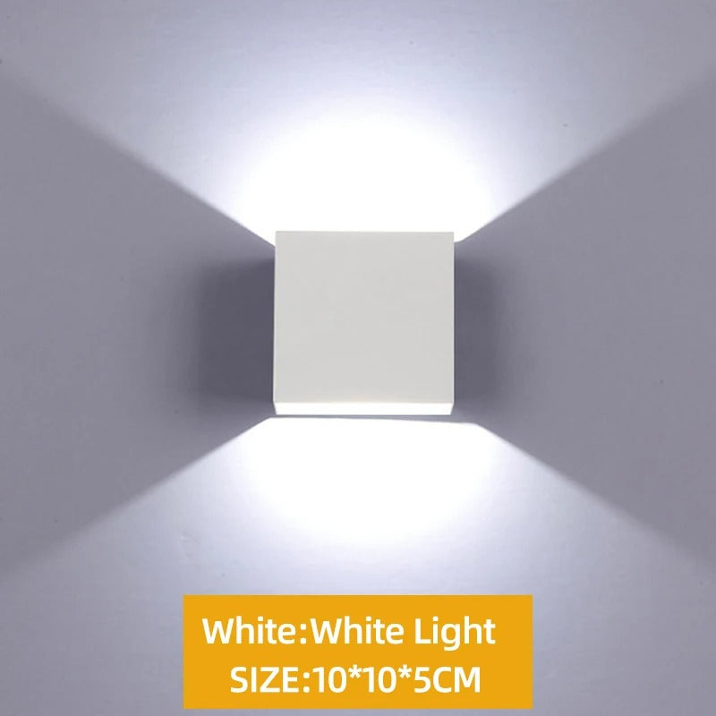 Sleek Up & Down LED Wall Light - 6W/12W Aluminum Fixture for Indoor Decor