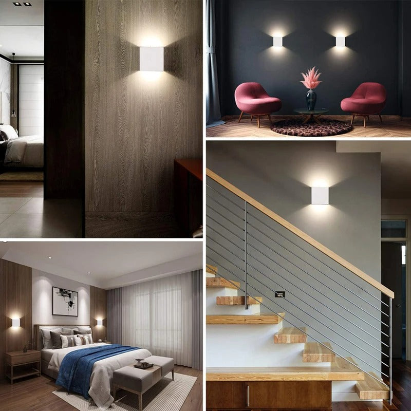 Sleek Up & Down LED Wall Light - 6W/12W Aluminum Fixture for Indoor Decor