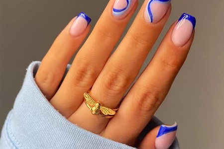 Best 29+ short blue nails you must try this year