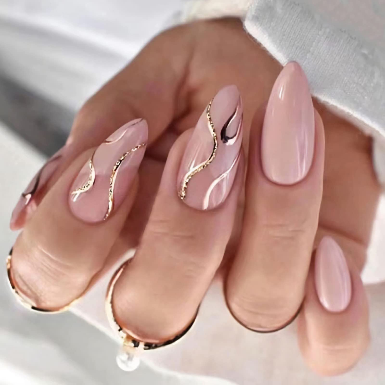 simple nails designs almond shape