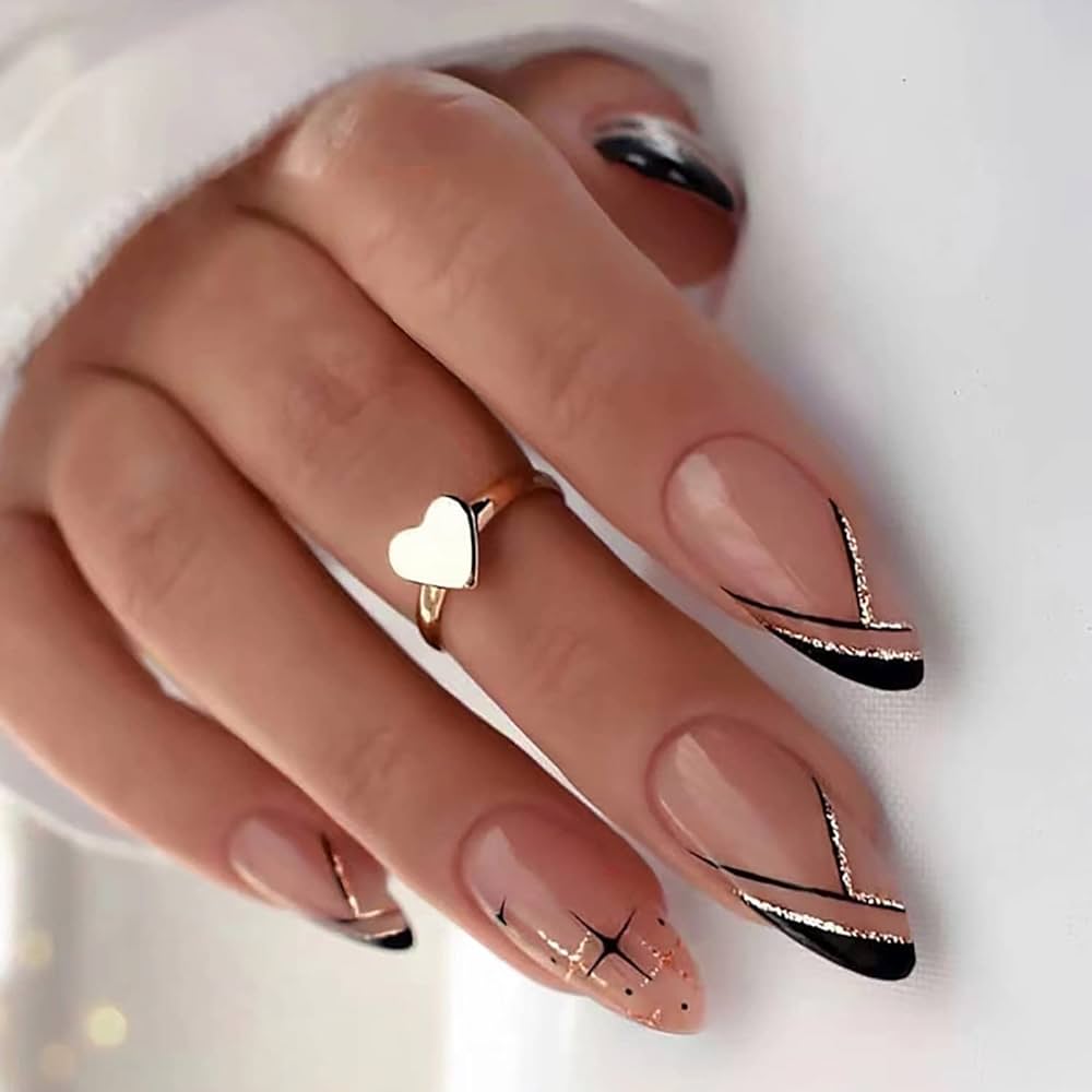 simple nails designs almond shape