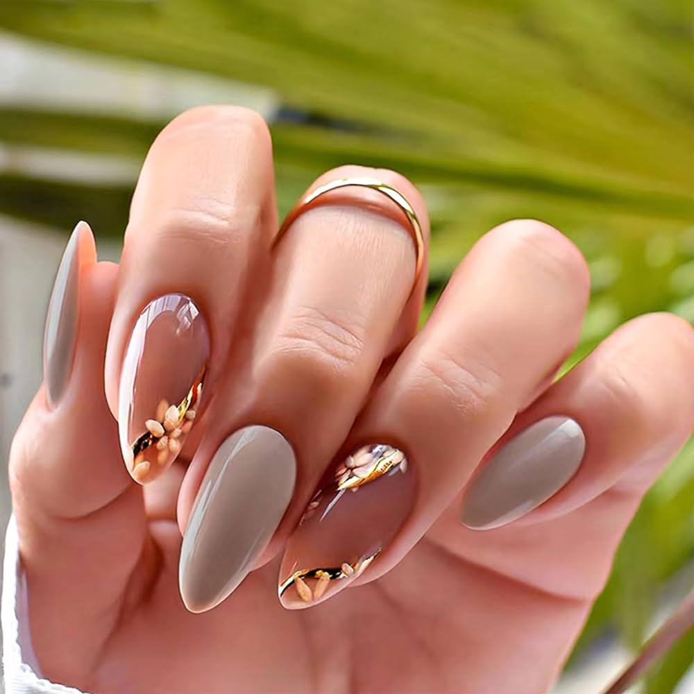 simple nails designs almond shape