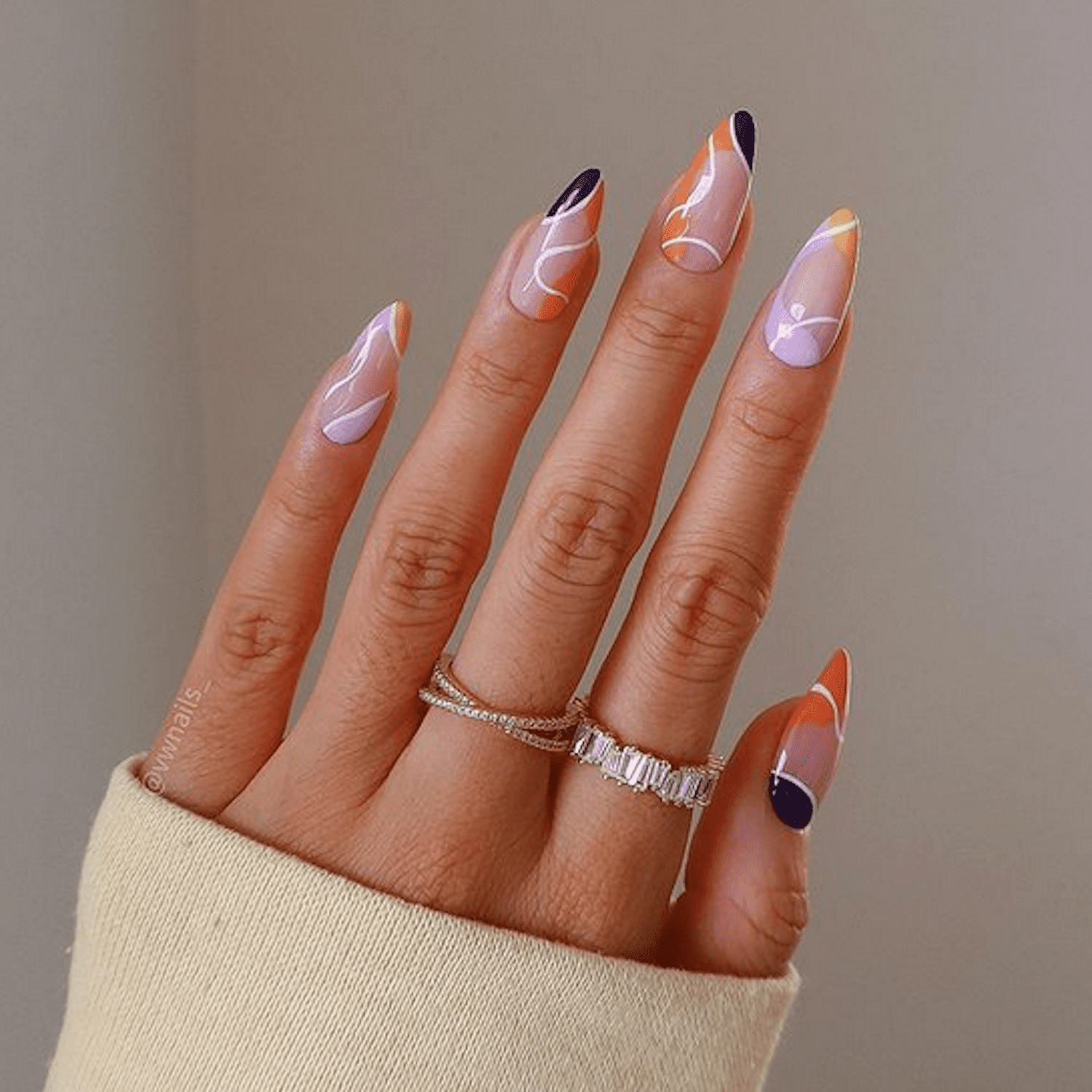 simple nails designs almond shape