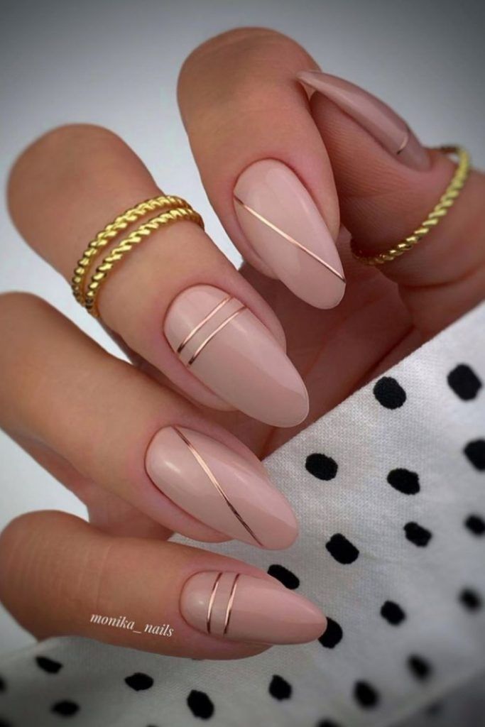 simple nails designs almond shape